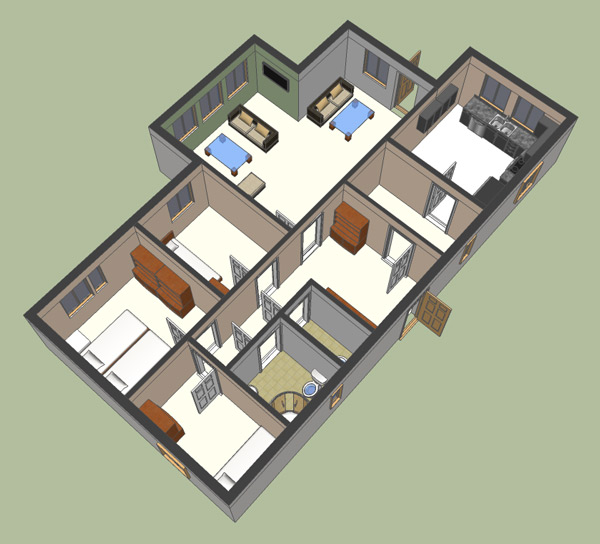 google sketchup house